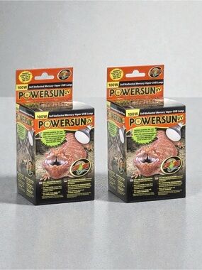 Zoo Med PowerSun UV Mercury Vapor Lamp 100 Watts (2 Pack)
